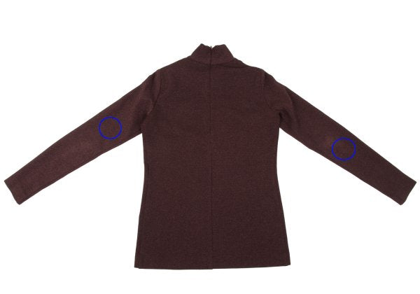 ROMEO GIGLI Lame Front Cutout Blouse Bordeaux Size 9T