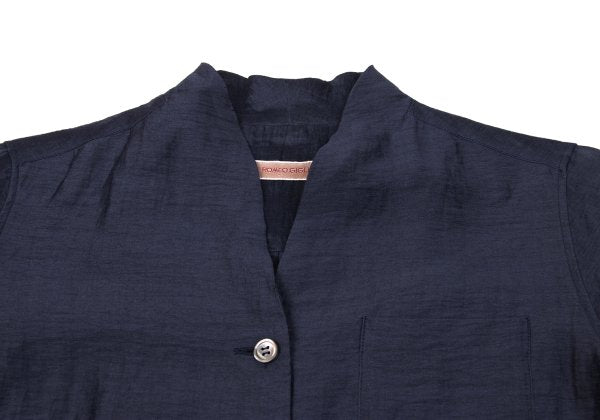 ROMEO GIGLI Linen Nylon Sheer Blouse Blue Shirt Size 9T