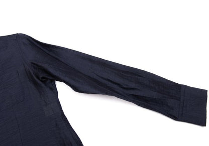 ROMEO GIGLI Linen Nylon Sheer Blouse Blue Shirt Size 9T