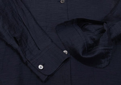 ROMEO GIGLI Linen Nylon Sheer Blouse Blue Shirt Size 9T