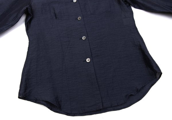 ROMEO GIGLI Linen Nylon Sheer Blouse Blue Shirt Size 9T