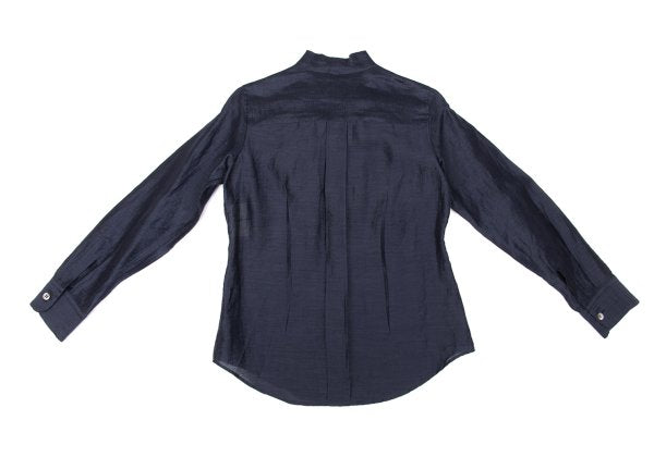 ROMEO GIGLI Linen Nylon Sheer Blouse Blue Shirt Size 9T