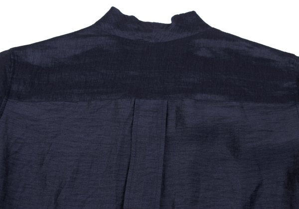 ROMEO GIGLI Linen Nylon Sheer Blouse Blue Shirt Size 9T