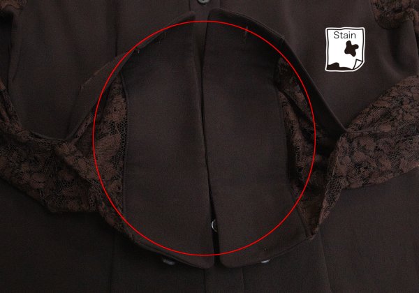 ROMEO GIGLI Flower Lace Panel Blouse Brown Shirt Size 9T