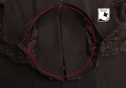 ROMEO GIGLI Flower Lace Panel Blouse Brown Shirt Size 9T