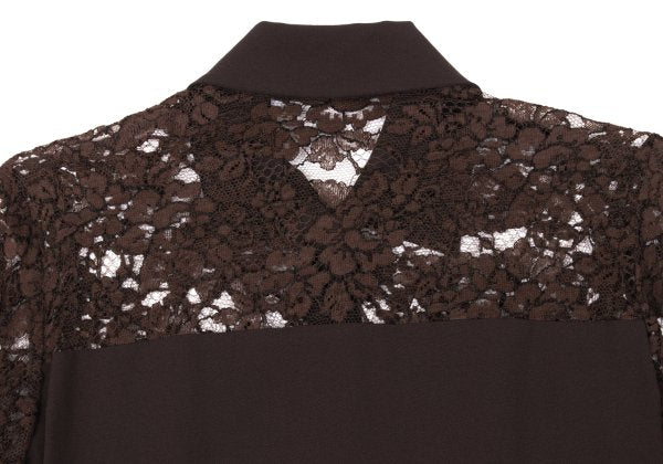 ROMEO GIGLI Flower Lace Panel Blouse Brown Shirt Size 9T