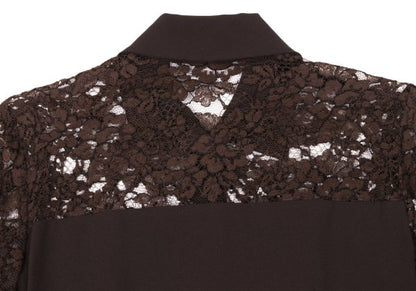 ROMEO GIGLI Flower Lace Panel Blouse Brown Shirt Size 9T