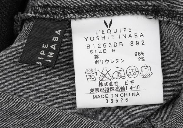 L'EQUIPE YOSHIE INABA Cotton Stretch Jacket Black Size 9