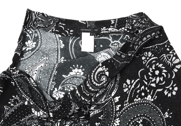 Yohji Yamamoto NOIR Silk Paisley Pants Black Size 2
