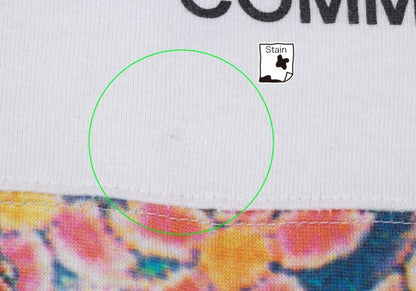 COMME des GARCON Floral Print Hem L/S Tee White Size S