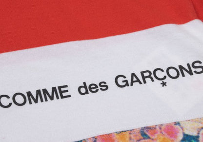 COMME des GARCON Floral Print Hem L/S Tee White Size S