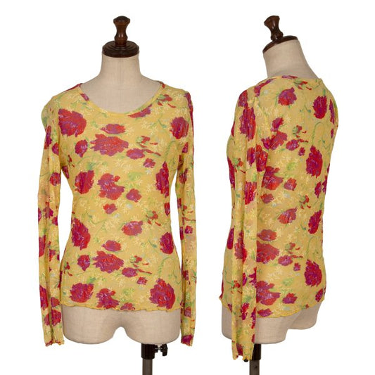 Yohji Yamamoto Iwish Botanical Jacquard Mesh Top Size M