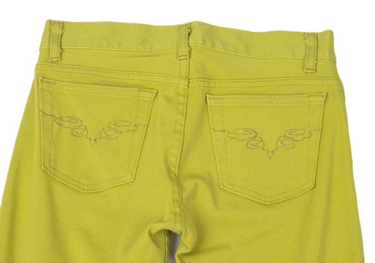 VIVIENNETAM Back Embroidery Pants Yellow
