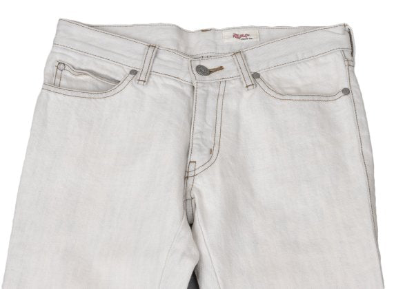 VIVIENNETAM Cotton Uneven Jeans Off-white