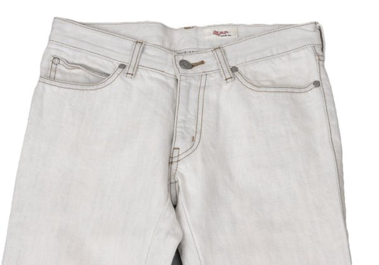 VIVIENNETAM Cotton Uneven Jeans Off-white