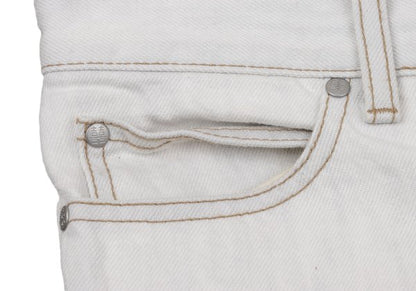 VIVIENNETAM Cotton Uneven Jeans Off-white