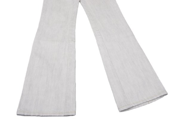 VIVIENNETAM Cotton Uneven Jeans Off-white
