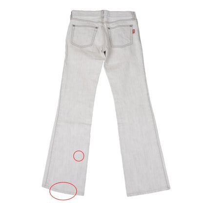 VIVIENNETAM Cotton Uneven Jeans Off-white