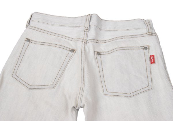 VIVIENNETAM Cotton Uneven Jeans Off-white