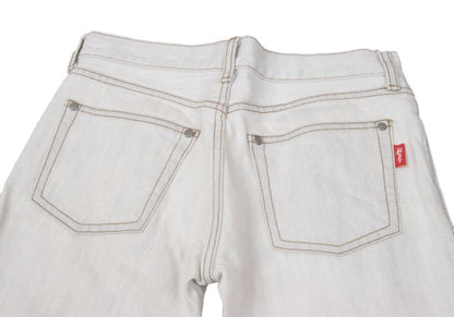VIVIENNETAM Cotton Uneven Jeans Off-white