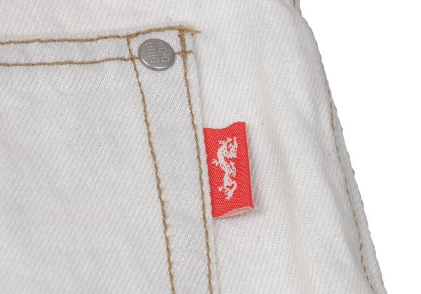 VIVIENNETAM Cotton Uneven Jeans Off-white