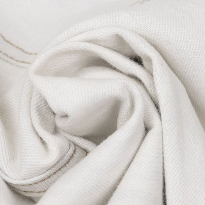 VIVIENNETAM Cotton Uneven Jeans Off-white