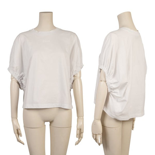 MSGM Gathered Sleeveless Top White Size S