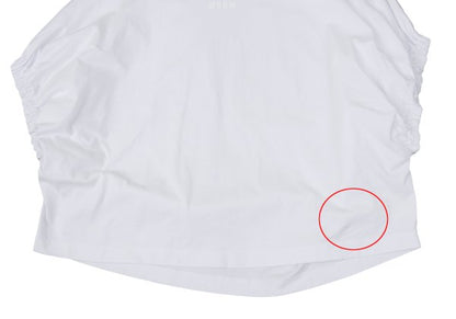 MSGM Gathered Sleeveless Top White Size S