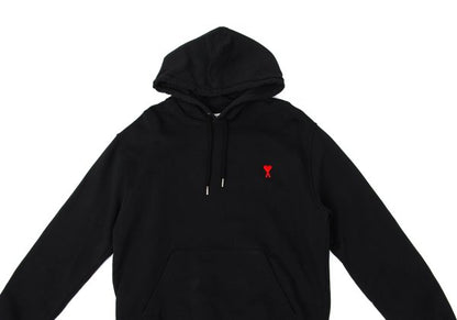 AMI Alexandre Mattiussi Heart Hoodie Black Size XL
