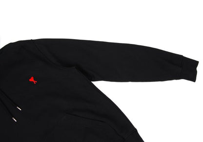 AMI Alexandre Mattiussi Heart Hoodie Black Size XL