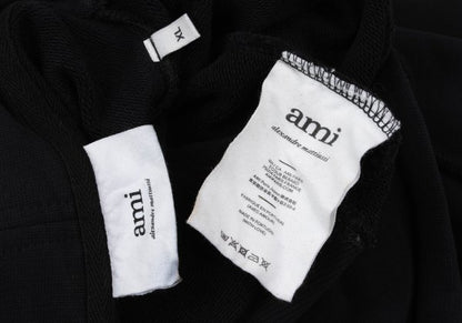 AMI Alexandre Mattiussi Heart Hoodie Black Size XL