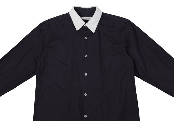 COMME des GARCONS Collar Panel Long Sleeve Shirt Navy Size M