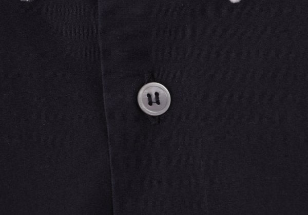 COMME des GARCONS Collar Panel Long Sleeve Shirt Navy Size M