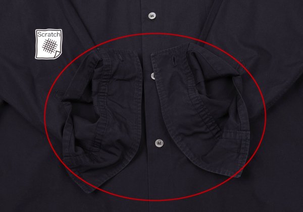 COMME des GARCONS Collar Panel Long Sleeve Shirt Navy Size M