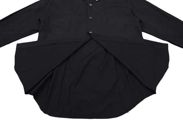COMME des GARCONS Collar Panel Long Sleeve Shirt Navy Size M
