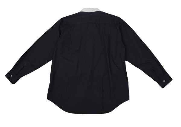 COMME des GARCONS Collar Panel Long Sleeve Shirt Navy Size M