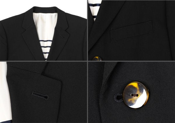 Jean Paul GAULTIER HOMME Wool Blend 3B Jacket Black Size 46