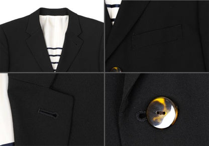 Jean Paul GAULTIER HOMME Wool Blend 3B Jacket Black Size 46