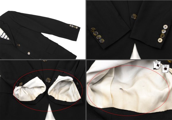 Jean Paul GAULTIER HOMME Wool Blend Jacket Black Size 46