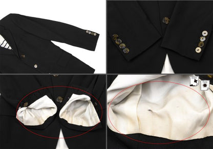 Jean Paul GAULTIER HOMME Wool Blend Jacket Black Size 46