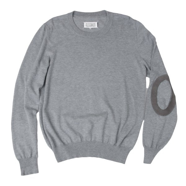 Maison Martin Margiel Cotton Wool Elbow Sweater Gray Size S