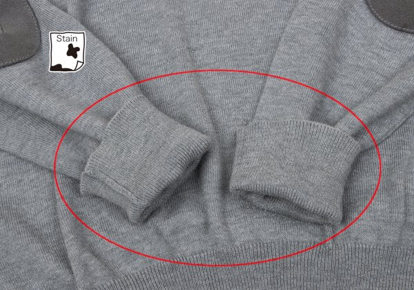 Maison Martin Margiel Cotton Wool Elbow Sweater Gray Size S