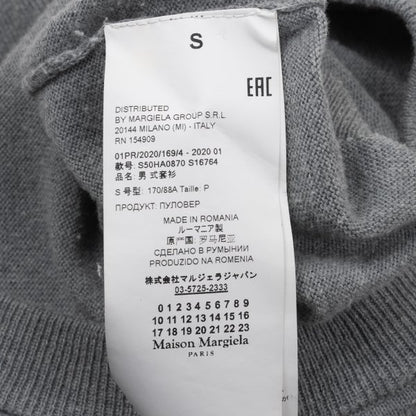 Maison Martin Margiel Cotton Wool Elbow Sweater Gray Size S