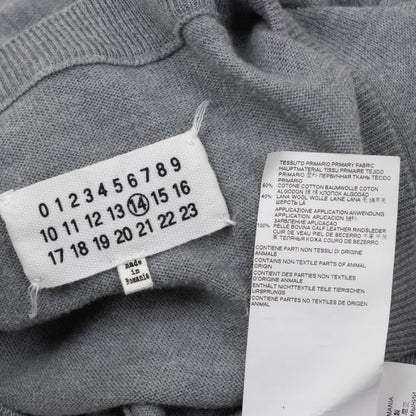 Maison Martin Margiel Cotton Wool Elbow Sweater Gray Size S
