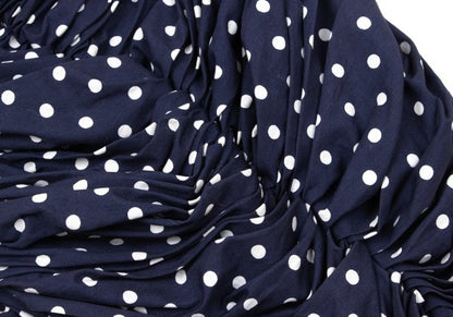 COMME des GARCONS Dot Print Gathered Blouse Blue Size SS