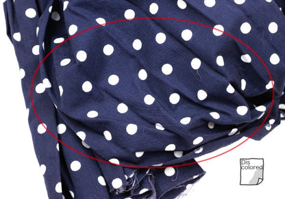 COMME des GARCONS Dot Print Gathered Blouse Blue Size SS