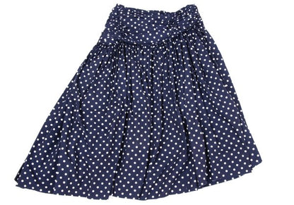 COMME des GARCONS Dot Print Gathered Skirt Blue Size SS