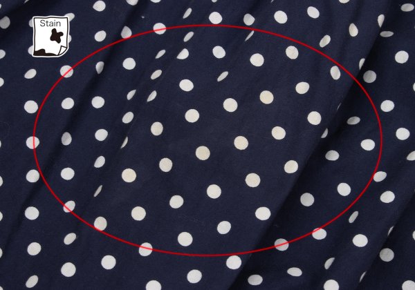 COMME des GARCONS Dot Print Gathered Skirt Blue Size SS