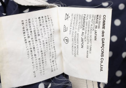 COMME des GARCONS Dot Print Gathered Skirt Blue Size SS