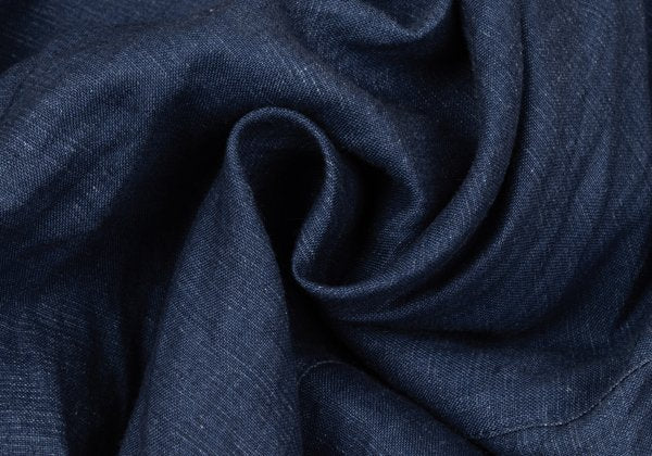 COMME des GARCONS Linen Shirred Flare Skirt Navy Size M